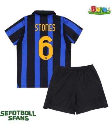 Inter Milan John Stones #6 Hemmaställ Barn 2026-27 Kortärmad (+ Korta byxor)